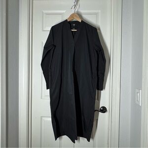 Uniqlo Black Poplin Cotton midi Dress